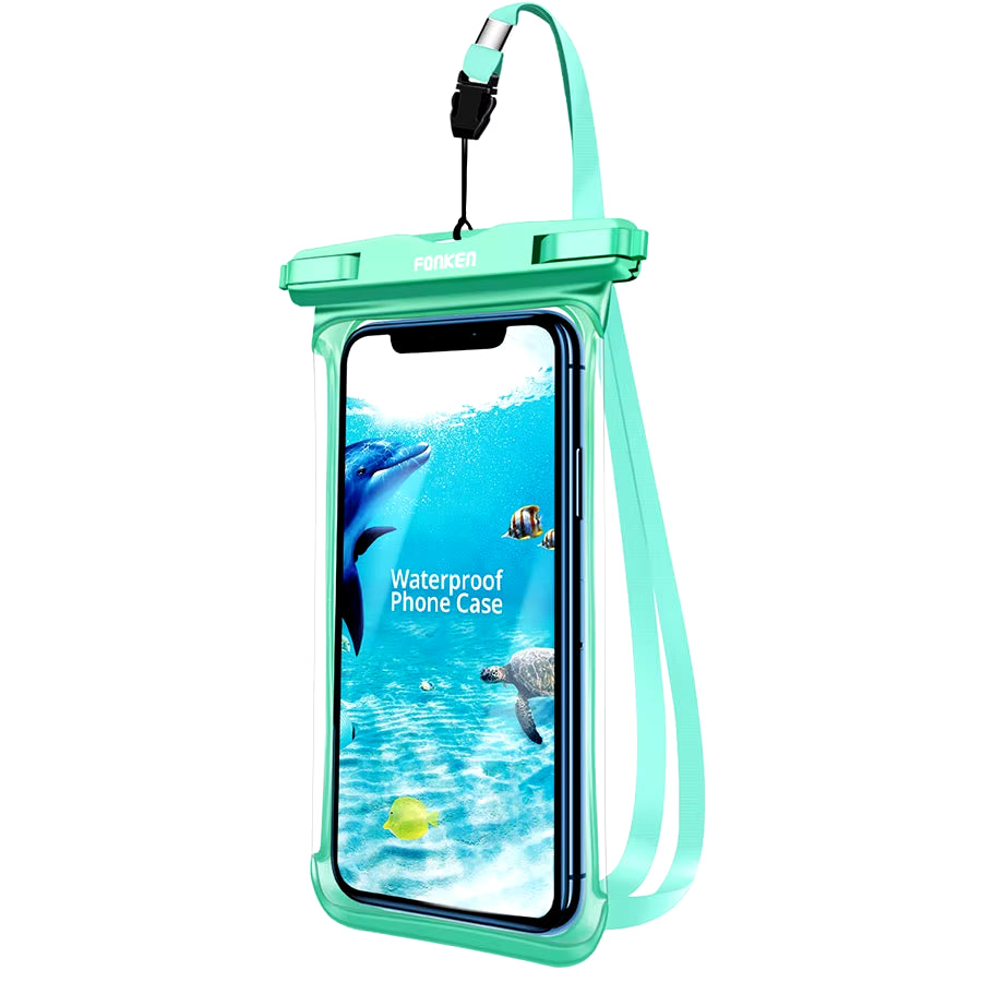 FONKEN Full View Waterproof Case for Phone Underwater Snow Rainforest Transparent Dry Bag Swimming Pouch Big Mobile Phone Covers