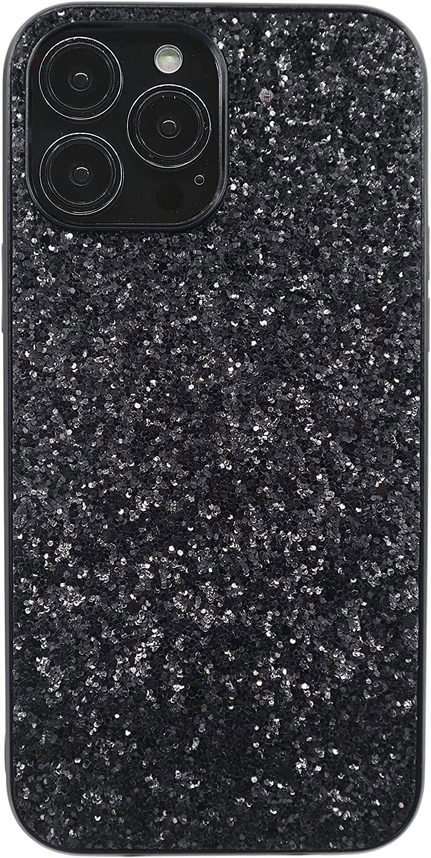 Compatible with Iphone Case,Crystal Diamond Glitter Bling Sparkly Soft Shockproof Cover for Women Girls Phone Case (Black,Iphone 11 Pro Max)